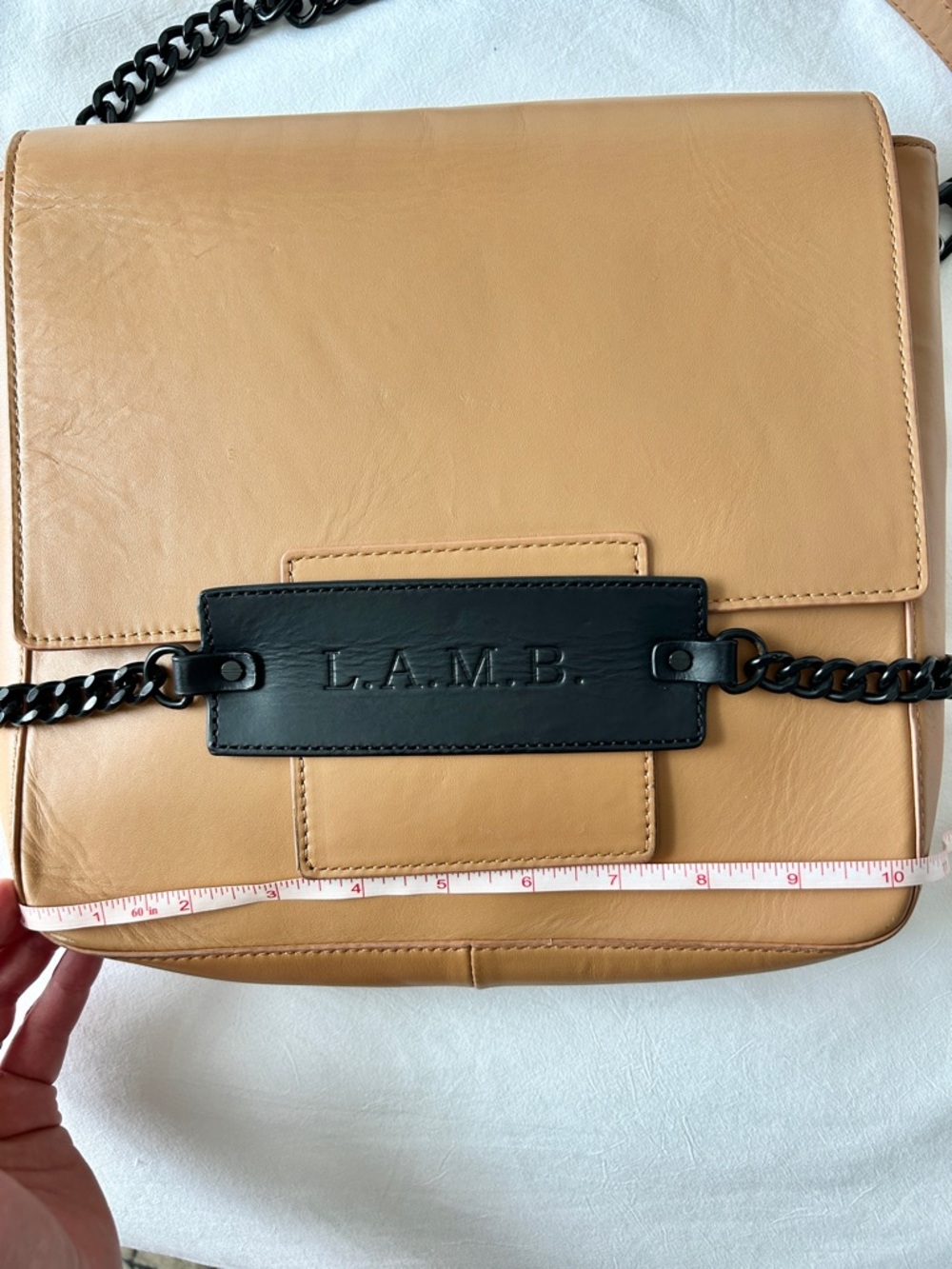 L.A.M.B. Tan Leather Shoulder Bag - Picture 6 of 9